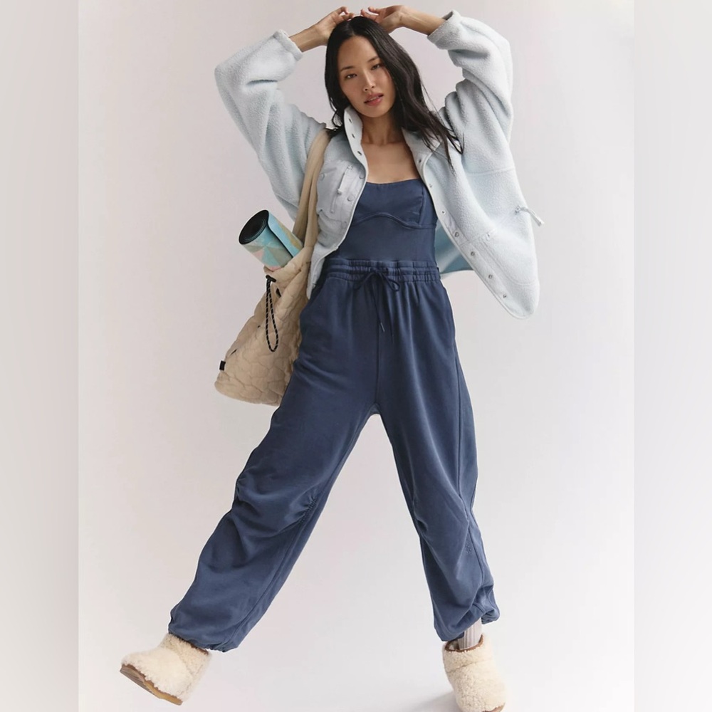 Free People Inbound Onesie New With Tags Stylish Women's Jumpsuit Misty Blue - Picture 6 of 8